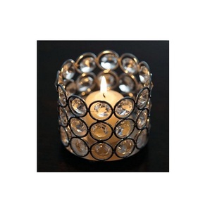 Canle Votive de acero inoxidable puro de diseño antiguo de primera calidad con soporte de acero plateado extra Premium, Juego de 2 velas votivas - Product Image 4