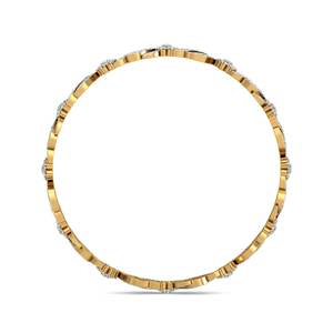 AJRETAIL Bracelet en or jaune 14K-22K avec diamant naturel torsadé de 2,27 carats, couleur HI, clarté VS-SI, IGI, unisexe - Product Image 3