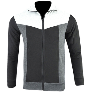 Veste de sport zippée personnalisée pour homme, patchwork, coupe ajustée, polaire d'hiver, couleurs unies, style streetwear, imperméable et respirante - Product Image 3