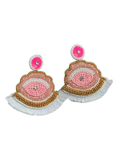 Dernières boucles d'oreilles en perles roses de l'Inde Offre incroyable sur les accessoires de mode en grande quantité de la fabrication par glowin fashion - Product Image 5