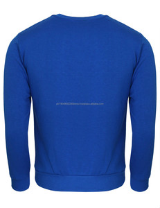 Ropa de hombre de manga larga con cuello redondo sólido sudaderas de lana en blanco sudadera de tripulación personalizada - Product Image 5