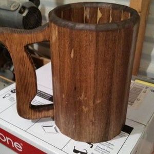 TRENDING <b>GIFT</b> BEER WOODEN DRNKING WINE MUG <b>Set</b> Custom Shape Wooden Handle Cups Ceramic Coffee Mugs Christmas Occasion - Product Image 3