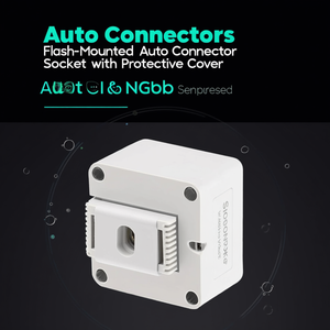 Flush-Mounted Auto Connector <b>Socket</b> with Protective <b>Cover</b> - Product Image 3