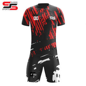 ชุดฟุตบอลโพลีเอสเตอร์ระบายอากาศได้ดีมีแพคเกจชุดฝึกฟุตบอลผ้าโพลีเอสเตอร์แบบ100% - Product Image 6