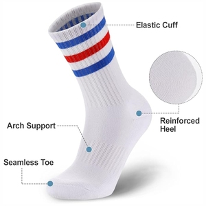 Calcetines de fútbol para exteriores, antideslizantes, transpirables, con cojín de rizo, que absorbe el sudor, duraderos, con agarre de silicona, calcetines deportivos - Product Image 2