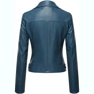Vente en gros de vestes pour femmes en plein air respirantes fabriquées en hiver de véritables moutons à double boutonnage en cuir zippé - Product Image 5