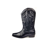 Bottes de cowboy à la mode pour hommes faites à la main Style peau d'alligator pur cuir chaussures de cowboy à enfiler porter et pour hommes