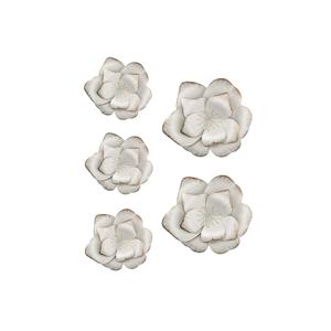 Grand art mural en forme de fleur de rose métallique robuste avec une sculpture décorative murale de bureau de salon de chambre à coucher de bonne finition - Product Image 2