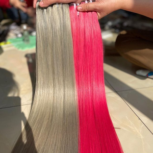 Paquetes humanos vietnamitas crudos 100% dibujados dobles rectos sedosos, extensiones de cabello humano crudo vietnamita dibujado doble estupendo - Product Image 3