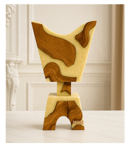 Brûleur à Bakhoor en bois et résine époxy artisanal de luxe, porte-encens arabe moderne, décoration d'intérieur, parfum Oud Bakhoor aromatique - Product Image 6