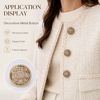 Bouton décoratif en alliage métallique à 2 trous irréguliers pour chemise, manteau, pull, tricot, veste, accessoires vestimentaires