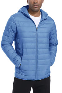 Hot Selling Men's Ultra Loft Lightweight Packable <b>Puffer</b> <b>Jacket</b> High <b>Hooded</b> Pocket Available Standard Big Tall Sizes - Product Image 3