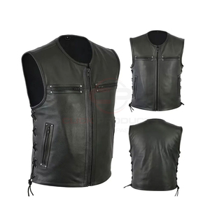 Chaleco de Cuero para Hombre sin Mangas, Transpirable, Impermeable, Ecológico, Diseño Personalizado, Moda 2025, Precio Razonable, MOQ Bajo - Product Image 4