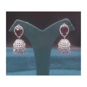 Juego de pendientes elegantes de latón para mujer adornados con diamantes americanos brillantes para bodas y fiestas nocturnas - Product Image 1