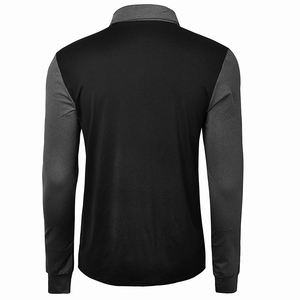 High Quality Men's Polo <b>T</b>-<b>Shirts</b> Two Color Solid Pattern Full <b>Sleeve</b> Comfortable And Breathable Fabric Golf Polo <b>Shirt</b> - Product Image 2