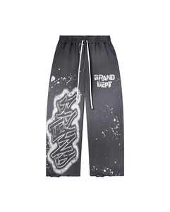 กางเกงวอร์มขาบานลำลองคุณภาพสูงสั่งทำขายส่ง Relicstar ผ้าคริสตัล 100% ผ้าฝ้าย แต่งลายปะติด ขอบเอวยางยืด สำหรับผู้ชาย - Product Image 2