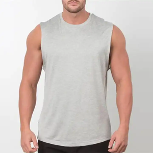 Vente en gros Débardeur en coton personnalisable pour hommes avec logo Saison d'été Maillot confortable pour la musculation - Product Image 2