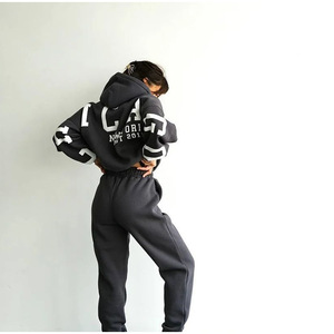 Custom Logo Hoodies and Sweat Pants Jogger <b>Set</b> Woman, Women Tracksuit 2 Two Piece <b>Set</b> Sweatpants and Hoodie <b>Set</b>, Women Hoodies - Product Image 5