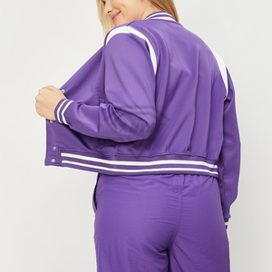 Chaqueta Universitaria de Alta Calidad con Logotipo Personalizado, Estilo Nuevo y Moderno, Proveedor Directo de Fábrica, Chaqueta Universitaria de Manga Larga para Mujer, OEM - Product Image 2