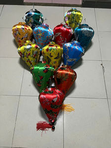 Linternas de seda, linternas tradicionales de Vietnam, marco de bambú, luces colgantes decorativas para boda, fiesta, festival y jardín - Product Image 2