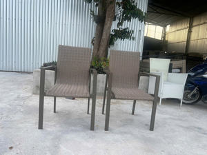 Chaise d'appoint en bois tressé en noyer noir, design moderne, chaise naturelle, mobilier d'extérieur - Product Image 2