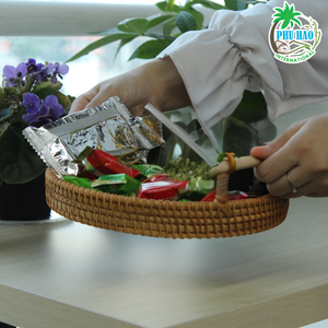 สำรวจถาดหวายที่เป็นมิตรกับสิ่งแวดล้อม: เครื่องมือครัวอเนกประสงค์สำหรับการจัดเก็บอาหารและการจัดระเบียบ - Product Image 2