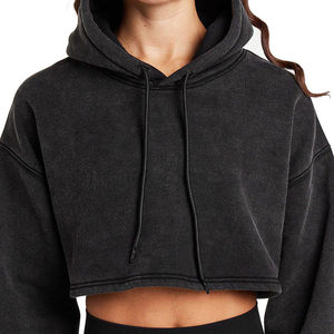 Ventes en gros de sweats à capuche décontractés pour femmes en polaire léger de qualité supérieure avec logo sur le devant, automne-hiver, OEM disponible - Product Image 4