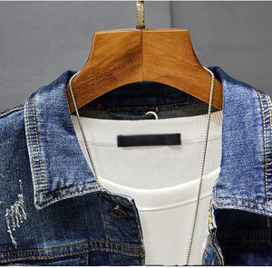 Haute qualité 100% coton hiver support haute rue respirant nouveaux hommes grande taille Denim vestes fabriqué au Pakistan Logo personnalisé imprimé - Product Image 4