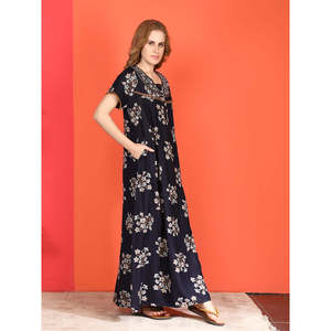 Camisón Largo y Transpirable para Mujer, Marca Alpine, con Bolsillo Lateral, Cómodo para Uso Diario - Product Image 4
