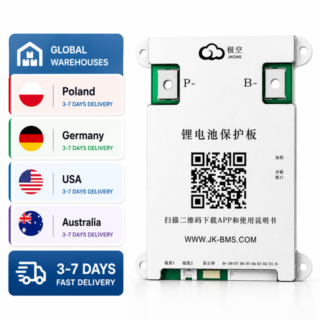 EU & US & Poland Stock JK-BD6A8S10P 100A Smart BMS 3S 4S 8S 12V 24V LiFePO4 Lithium Ion Battery Management System
