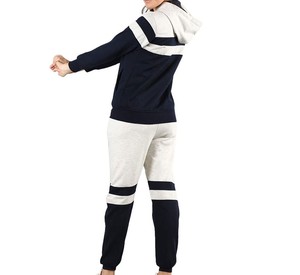 ชุดวอร์มผู้หญิง ลายเรียบ ดีไซน์สองชิ้น แขนยาว เสื้อครอป สไตล์ลำลอง เป็นมิตรกับสิ่งแวดล้อม ระบายอากาศได้ดี - Product Image 2