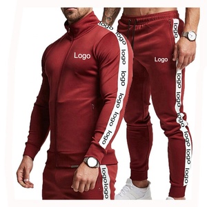 Survêtement de sport premium à capuche imprimé, veste zippée intégrale écologique et pantalon fuselé 2-en-1, séchage rapide, moderne, pour entraînement et décontracté - Product Image 1