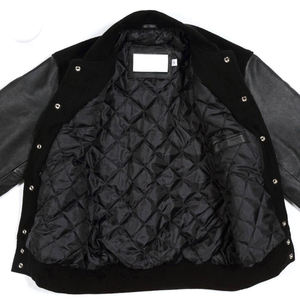 OEM personalizado de los hombres de estilo de calle Letterman chaqueta universitaria y de béisbol de manga de cuero de los hombres Varsity chaqueta con logotipo bordado - Product Image 4