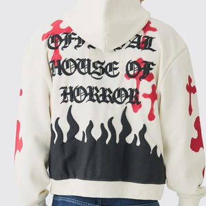 La última Sudadera con capucha con estampado de soplo para hombre a la moda para la venta en línea al aire libre Casual Street Hip Hop Style Men Puff Print Hoodie - Product Image 2