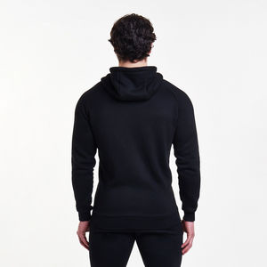 Sweat à capuche zippé de haute qualité pour hommes, doublé en polaire, coupe décontractée, vente en gros de sweats à capuche, sweat à capuche zippé unisexe personnalisé, coton mélangé de base - Product Image 3