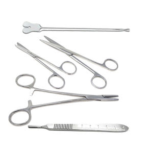 Kit básico de cirugía menor Juego de instrumentos quirúrgicos de acero inoxidable de 13 piezas Uso hospitalario reutilizable Calidad de fuente de alimentación manual - Product Image 3