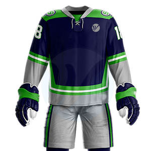 Cómodo uniforme de hockey sobre hielo de tamaño adulto en Stock uniforme de hockey sobre hielo hecho de poliéster para jóvenes - Product Image 4