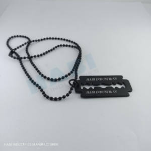 Collar de cuello de acero inoxidable profesional, de alta calidad maquinillas de afeitar, collar de acero inoxidable para mujeres y hombres, regalo - Product Image 1