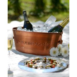 Seau à glace en cuivre martelé antique avec finition de qualité supérieure et poignées élégantes pour les mariages et les bars à domicile - Product Image 2