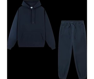 2024 Tech Fleece High Quality Men's Gym Sportswear Solid Color <b>Plain</b> <b>Tracksuit</b> Set Winter Logo Feature - Product Image 2