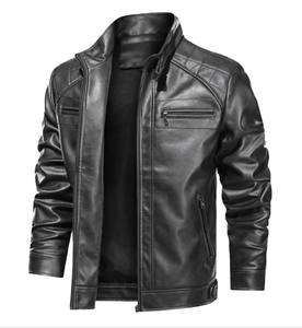 Chaqueta de Cuero para Hombre, Cuello Alto, Invierno, Transpirable y Resistente al Viento, Estilo Urbano, Colores Personalizados Disponibles - Product Image 1