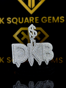 Colgante Hip Hop con Letra Personalizada, Colgante con Número Hip Hop para Hombre, Colgante de Moissanita, Joyería Hip Hop Ice Out - Product Image 4