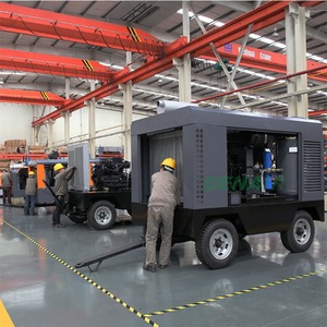 เครื่องอัดอากาศเคลื่อนที่ DENAIR สำหรับอุตสาหกรรม ใช้กับแท่นขุดเจาะดีเซล เครื่องจักรอุตสาหกรรมขนาดใหญ่แบบเคลื่อนย้ายได้ สำหรับงานพ่นทราย - Product Image 5