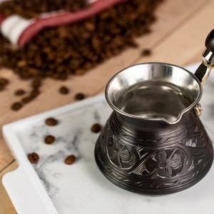 Cafetière Dallah arabe en métal de qualité supérieure cafetière décorative finie en cuivre pour le bureau à domicile café Restaurant - Product Image 4