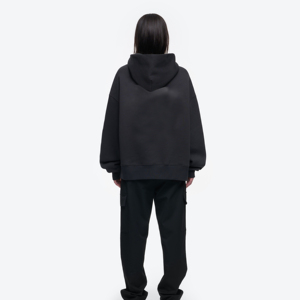 Sweats à capuche d'hiver pour femmes, vêtements de rue décontractés, épaules tombantes, respirants, doublés, 100% coton, manches longues, confortables, OEM - Product Image 3