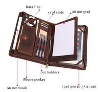 Cahier d'affaires promotionnel en cuir de taille A4 Journal Libretas Cuadernos Carnets d'utilisation d'agenda scolaire LPF-0229