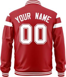 Chaqueta de bombardero Varsity de colores en contraste, cierre de cremallera de satén, ropa de calle Unisex de Hip Hop de gran tamaño, chaqueta OEM Dropshipping para hombres - Product Image 5