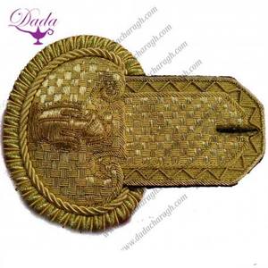 Épaulettes de planche d'épaule en tissu à coudre brodé de haute qualité fil d'argent Guff Pride - Product Image 5