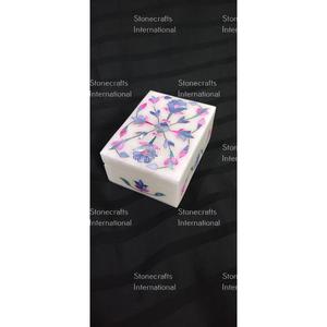 New Large Luxury Mop Jewelry <b>Box</b> Organizer <b>Mirror</b> Drawer Big Ring Earring Storage Case Floral Pattern Engraved Design for Gift - Product Image 3