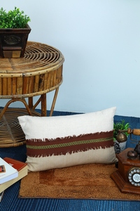 หมอนเบาะปักสองสีเบจสีเขียวมีสไตล์ดีไซน์ใบไม้ทำจากผ้าฝ้ายสำหรับบ้านโรงแรมสวนสำหรับโรงพยาบาล - Product Image 5